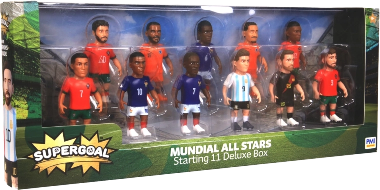 Supergoal deluxe box met voetballerfiguren, 11 stuks