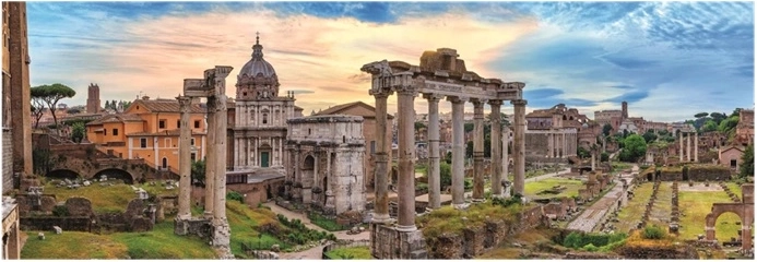 Clementoni panoramapuzzel 1000 stukjes Rome – Forum Romanum bij zonsondergang (High Quality Collection)