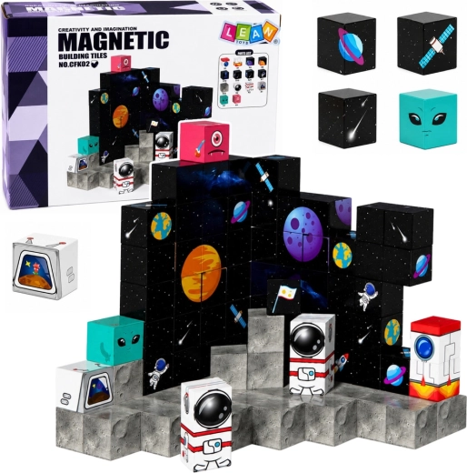 Magnetische bouwblokjes ruimte 3D 100 stuks