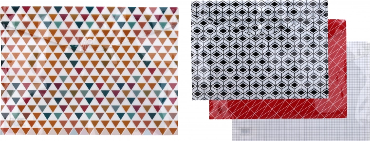 Map met drukknoop 35 × 25 cm (4 soorten)