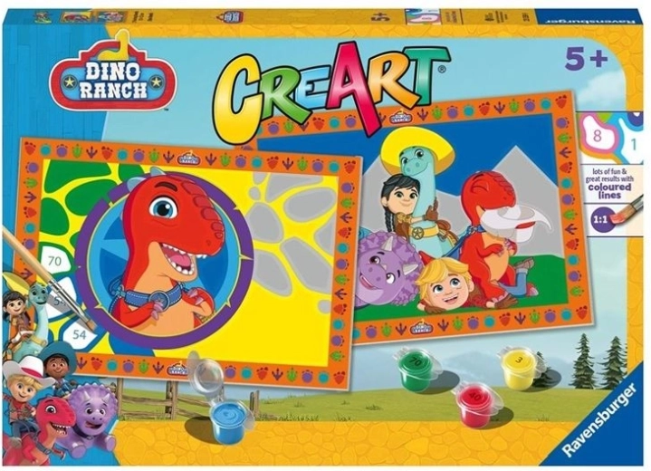 Ravensburger CreArt Junior Dino Ranch – schilderen op nummer voor kinderen