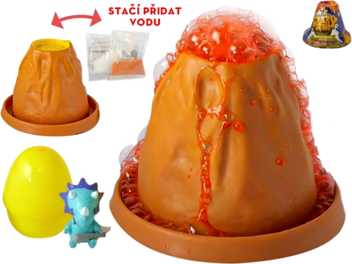 Interactieve vulkaan met dinosaurus Crazy Dino