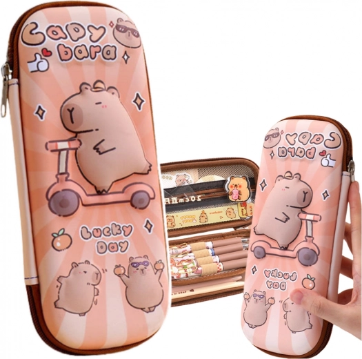 Handige schooletui Capibara op step 23 cm