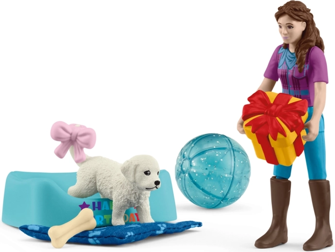 Schleich Pocket Set: verjaardagsfeest met Lisa en puppy