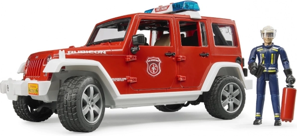 Rode brandweer Jeep Wrangler met figuur en accessoires