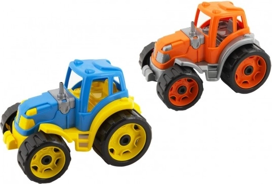 Tractor 24x16cm kunststof met vrije loop 2 kleuren 12m+