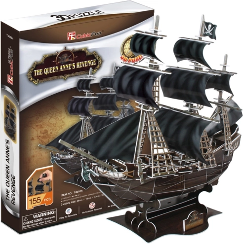 CubicFun 3D-puzzel piratenschip Queen Anne's Revenge – 180 stukjes