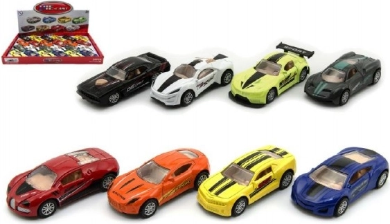 Metalen autootje met achteruitslag