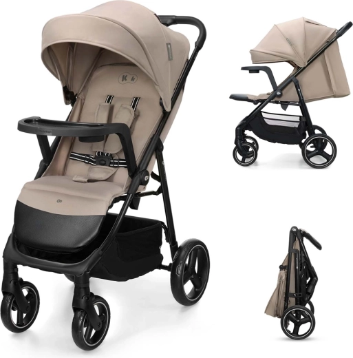 Kinderkraft sportkinderwagen Trig 3 met tray stone beige