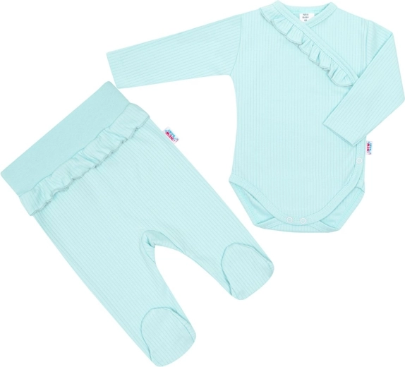 2-delige babyset New Baby Stripes, ijsblauw, 86