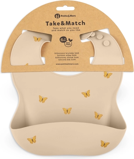 Petite&Mars siliconen slab Take&Match sand butterflies 6m+