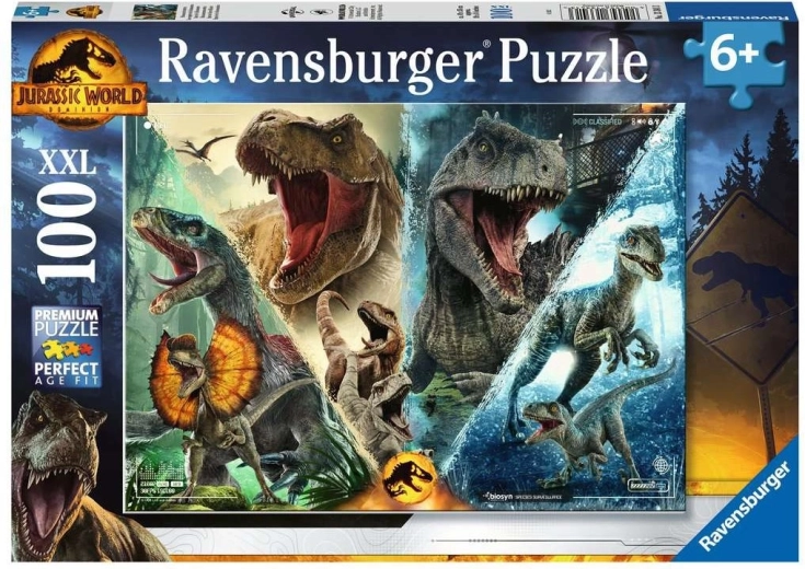 Ravensburger puzzel Jurassic World: Dominion – soortmonitoring XXL 100 stukjes