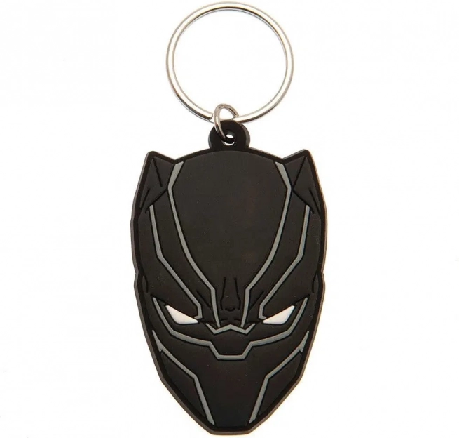 Rubberen sleutelhanger Black Panther