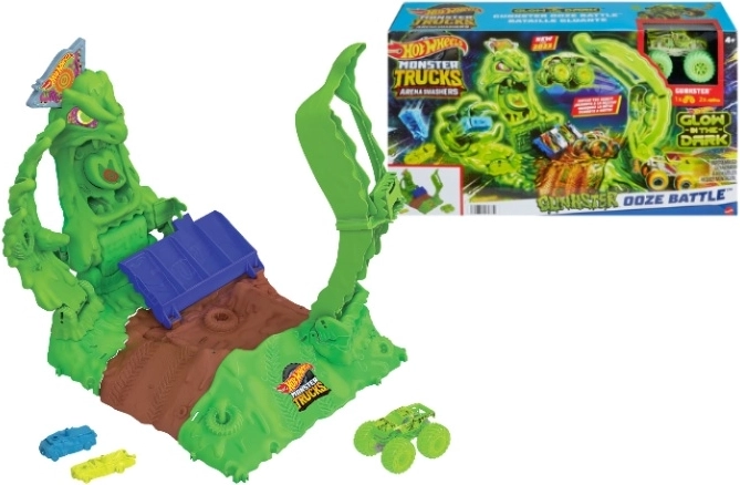 Speelset Hot Wheels Monster Trucks Arena Smasher Ooze Battle
