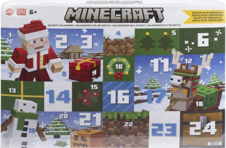 minecraft adventkalender 2024 met figuren en accessoires