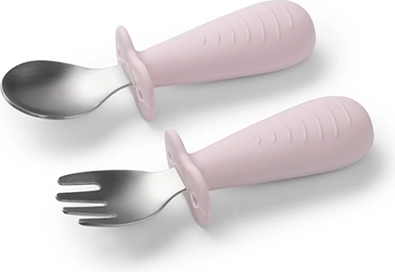 BabyOno kinderservies met veiligheidsstopper roze 12 m+