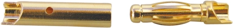 Gouden connectoren 4 mm, 1 paar