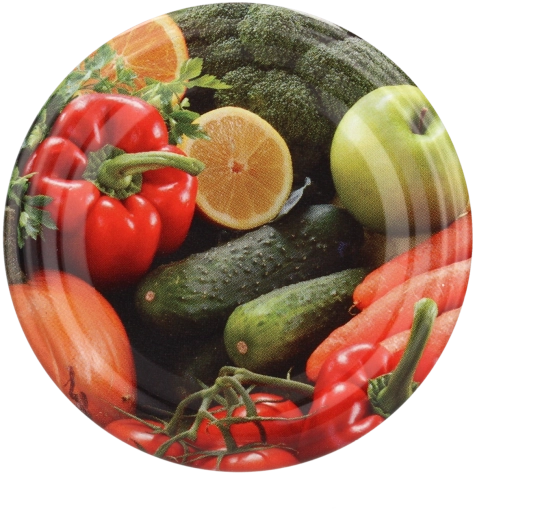 Set decoratieve deksels voor inmaakpotten 100 mm (6 nokken), 10 stuks