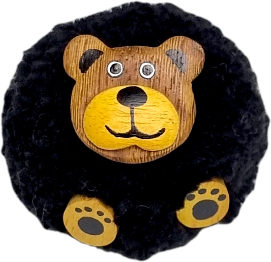 Houten magneet met pompon beer 2Kids Toys