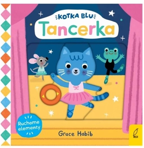 Blauwe poes-danseres – interactief kartonboek met beweegbare elementen