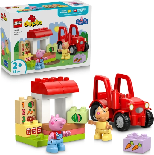 LEGO DUPLO Peppa Pig Tractor en markt