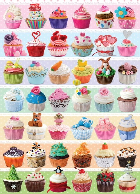 EUROGRAPHICS puzzel Cupcakes-feest 1000 stukjes