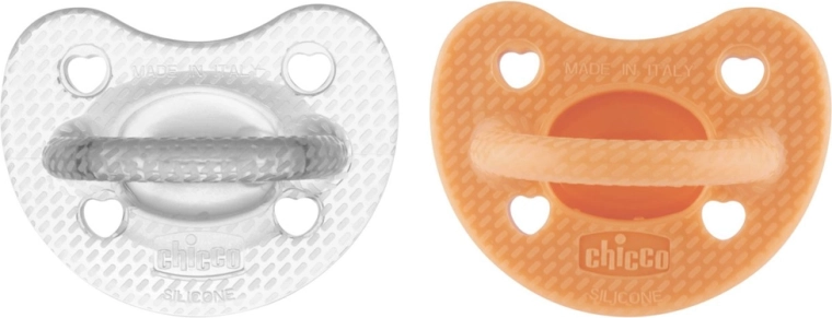 Chicco fopspeen Physio Luxe oranje-grijs 6–16 m, 2 stuks