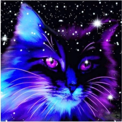Diamant schilderen Constellatie Kat 30 × 40 cm