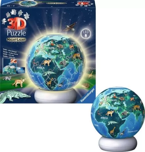 Ravensburger lichtgevend 3D-puzzel Nachtelijke Aarde 72 stukjes