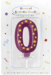 Verjaardagskaars cijfer 0