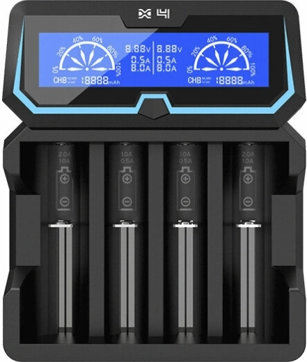Intelligente universele snellader XTAR X4 met LCD en powerbankfunctie
