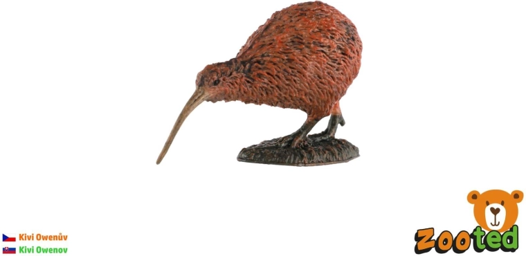 Kiwifiguur van plastic, 7 cm