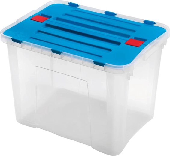 Plastic opbergbox met deksel HEIDRUN Dragon 42 l