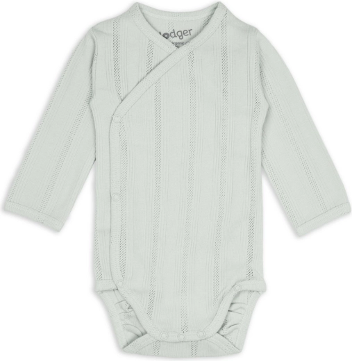 Lodger babyromper met lange mouwen Pointelle Silk maat 56