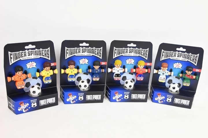 Finger spinners tafelmini-voetbal – 2 spelers en een bal