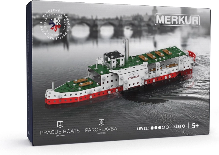 Merkur stoomboot Vyšehrad – bouwset 432 stukjes