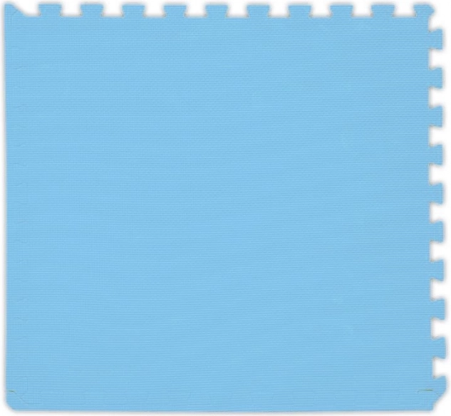 Baby schuim tapijt lichtblauw met randen