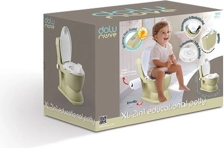 DOLU educatief potje XL met geluid, olijfgroen