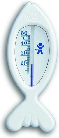 Badthermometer vis 15 cm, wit plastic