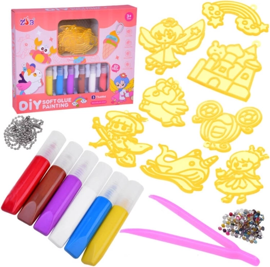 Creatieve doe-het-zelf set voor bedeltjes – sjablonen en kleuren