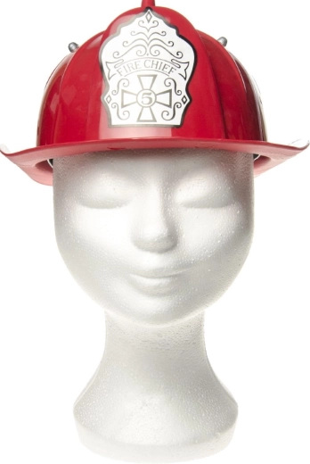 Rode kinderbrandweerhelm van plastic - 1 stuk