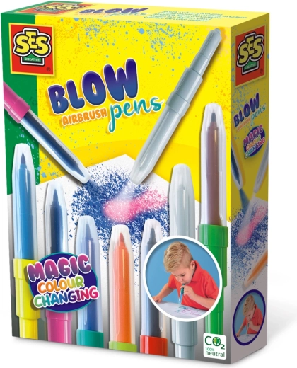 Blaasstiften met veranderende kleuren, set van 7