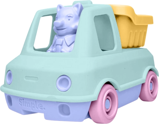 Simple. mintkleurige kiepwagen voor zand en water voor kinderen