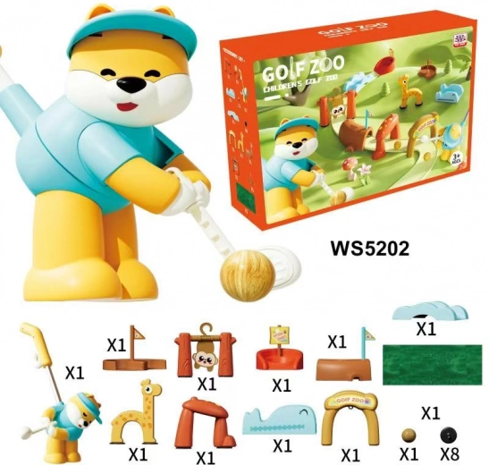 Mega set golfset met dieren en foam speelmat voor kinderen