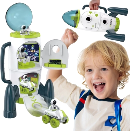 Interactieve ruimteraket Woopie met licht en geluid