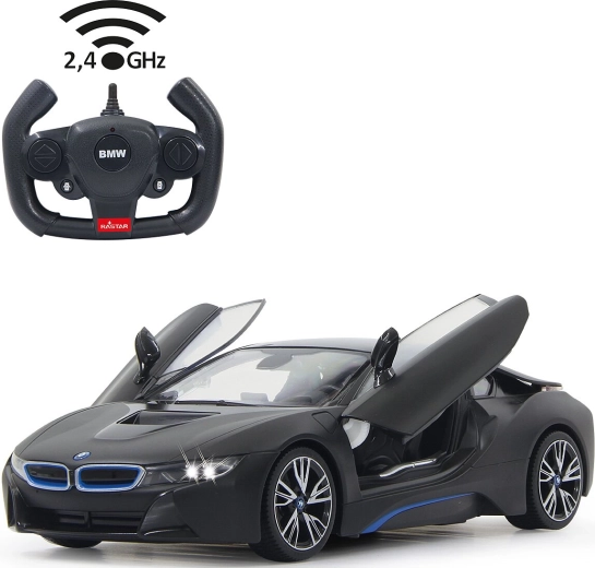 Jamara BMW i8 RC-auto 1:14 zwart 2,4 GHz