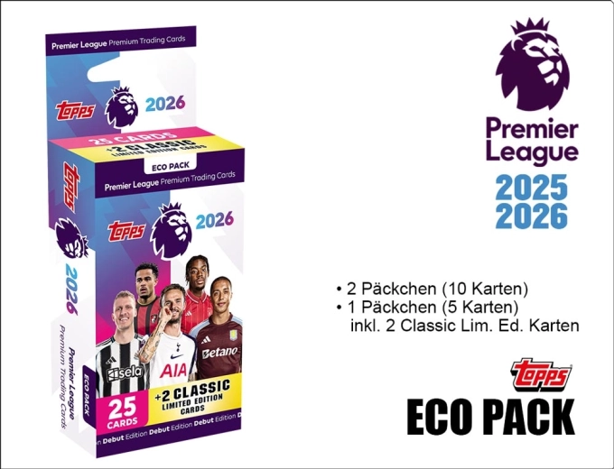 Premier League verzamelkaarten 2025/2026 eco pack - 1 stuk