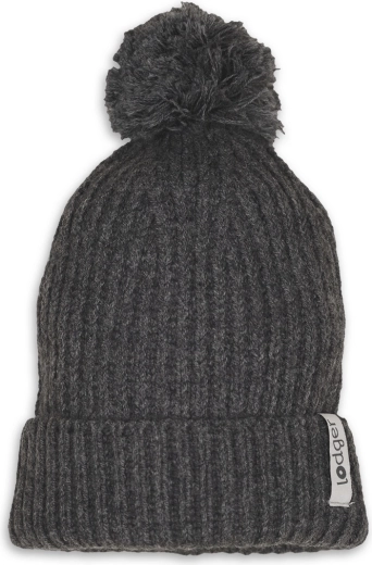 Lodger merino gebreide muts met pompon pigeon 1–2 jaar