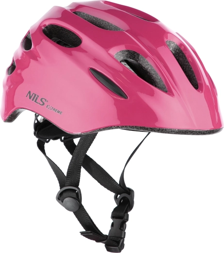 Fietshelm met achterlicht NILS Extreme MTW01 roze – XS (44-48)