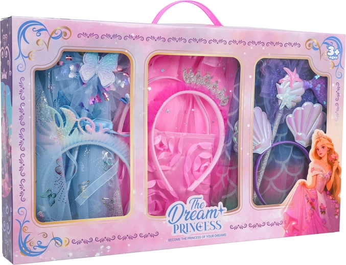 Prinsessenrokken- en accessoireset 3-in-1